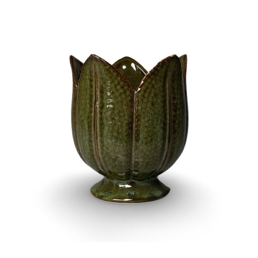 Kruka TULIPA Moss Medium i stengods H:15,5cm