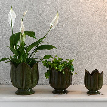 Kruka TULIPA Moss Small i stengods H:13cm