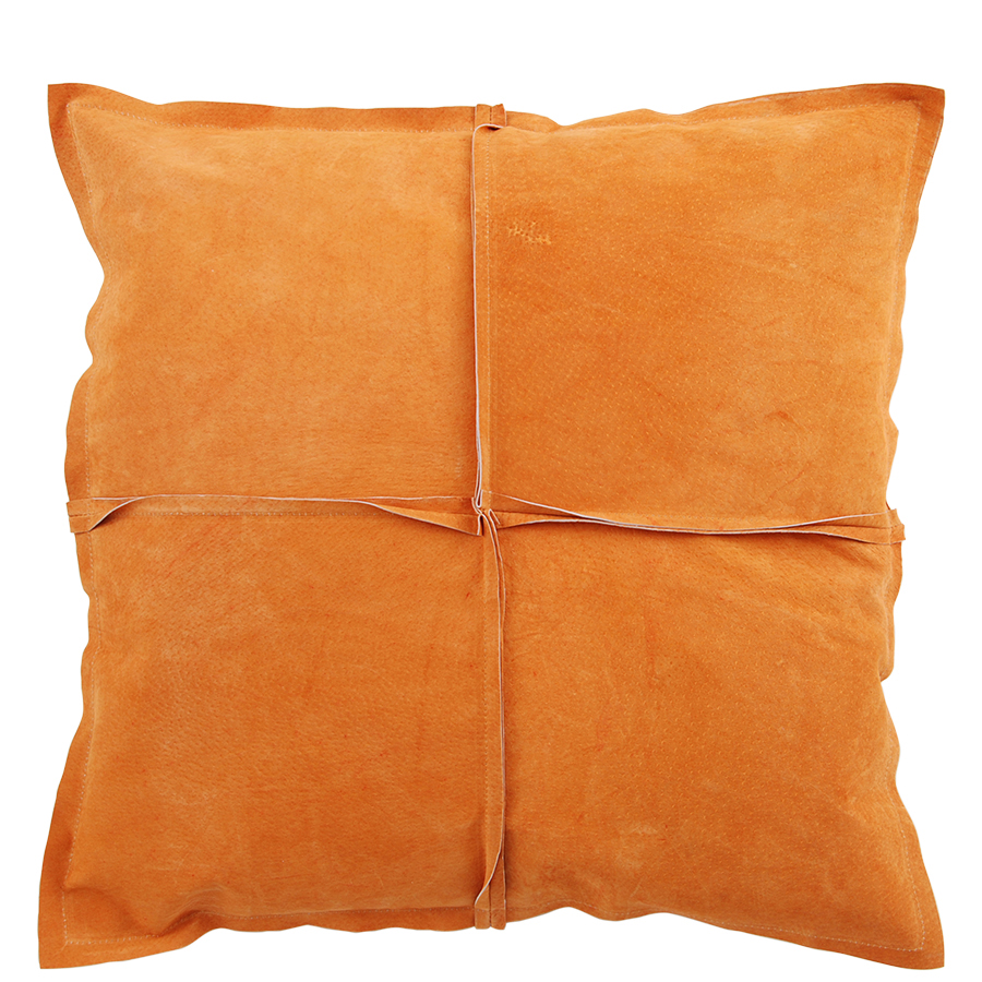 Kuddfodral PARIS SUEDE i läder Orange 45x45cm