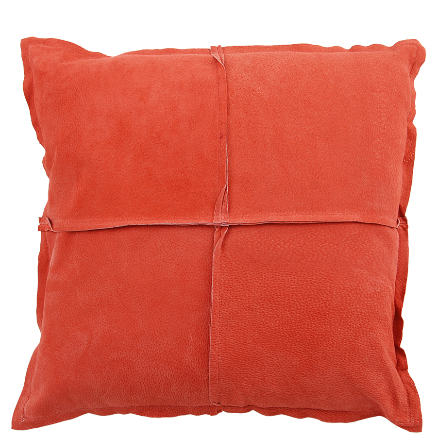 Kuddfodral PARIS SUEDE i läder Red 45x45cm