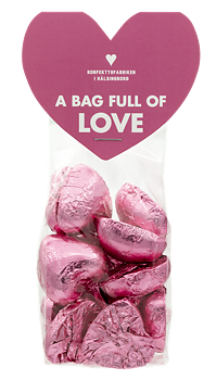Chokladhjärtan med nougatfyllning – A bag full of love 100g
