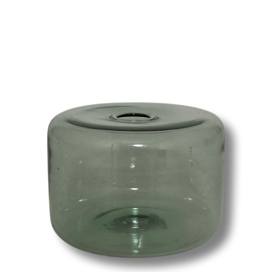 Glasvas CECILE – Smoked green mini 8x5,5cm