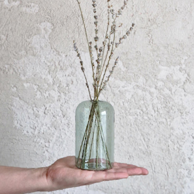 Glasvas PHINE – Smoked green mini 7x12cm - 2