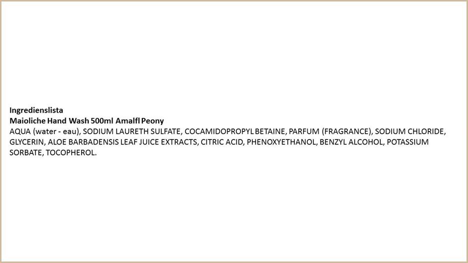Maioliche Liquid Soap – Amalfi Peony 500ml - 2
