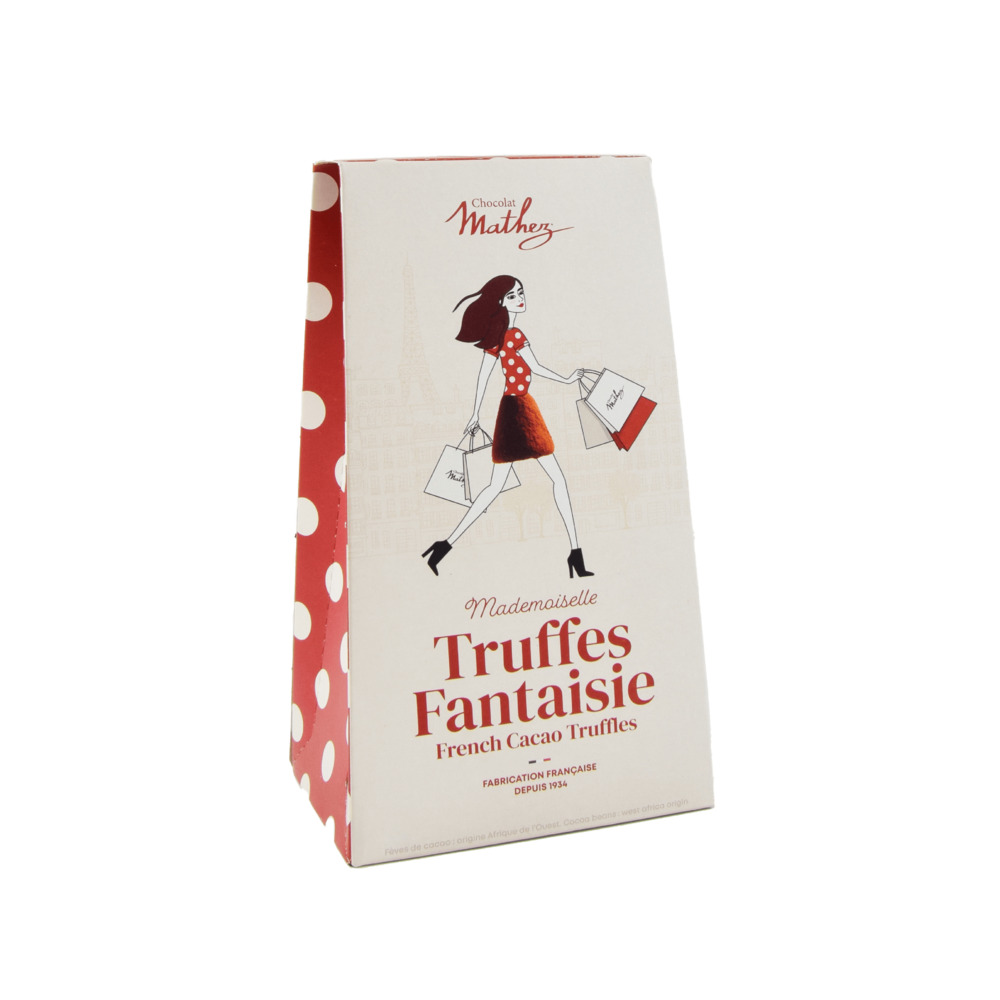 Mathez Truffes Fantaisie Paris Chic – krämiga chokladtryfflar med havssalt 100g