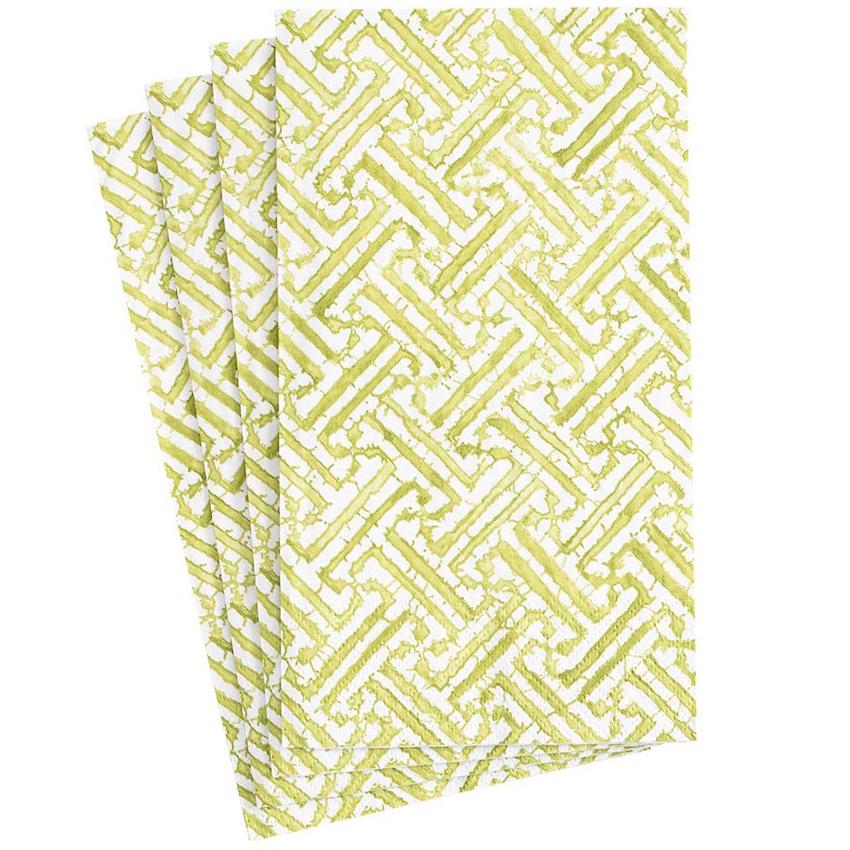 Servetter Buffé Fretwork in Moss Green