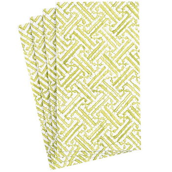 Servetter Buffé Fretwork in Moss Green