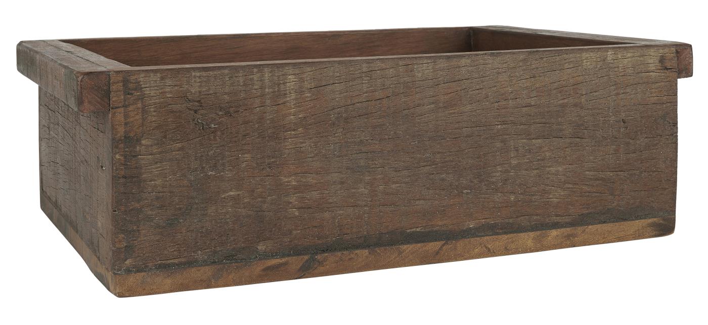 Låda UNIK i återvunnet trä 30x14x43cm - 2