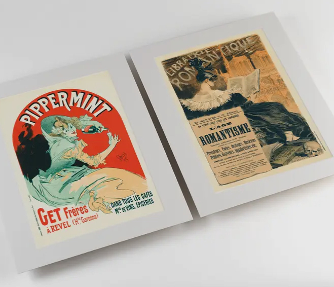 Art Portfolio PARIS POSTERS – Lyxig mapp med 8 lösa konstblad 30x42cm - 4