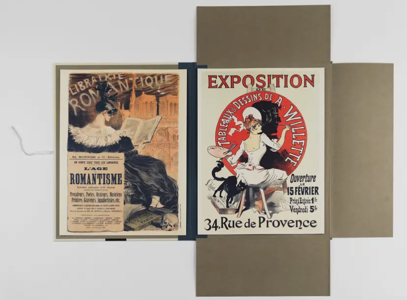 Art Portfolio PARIS POSTERS – Lyxig mapp med 8 lösa konstblad 30x42cm - 7
