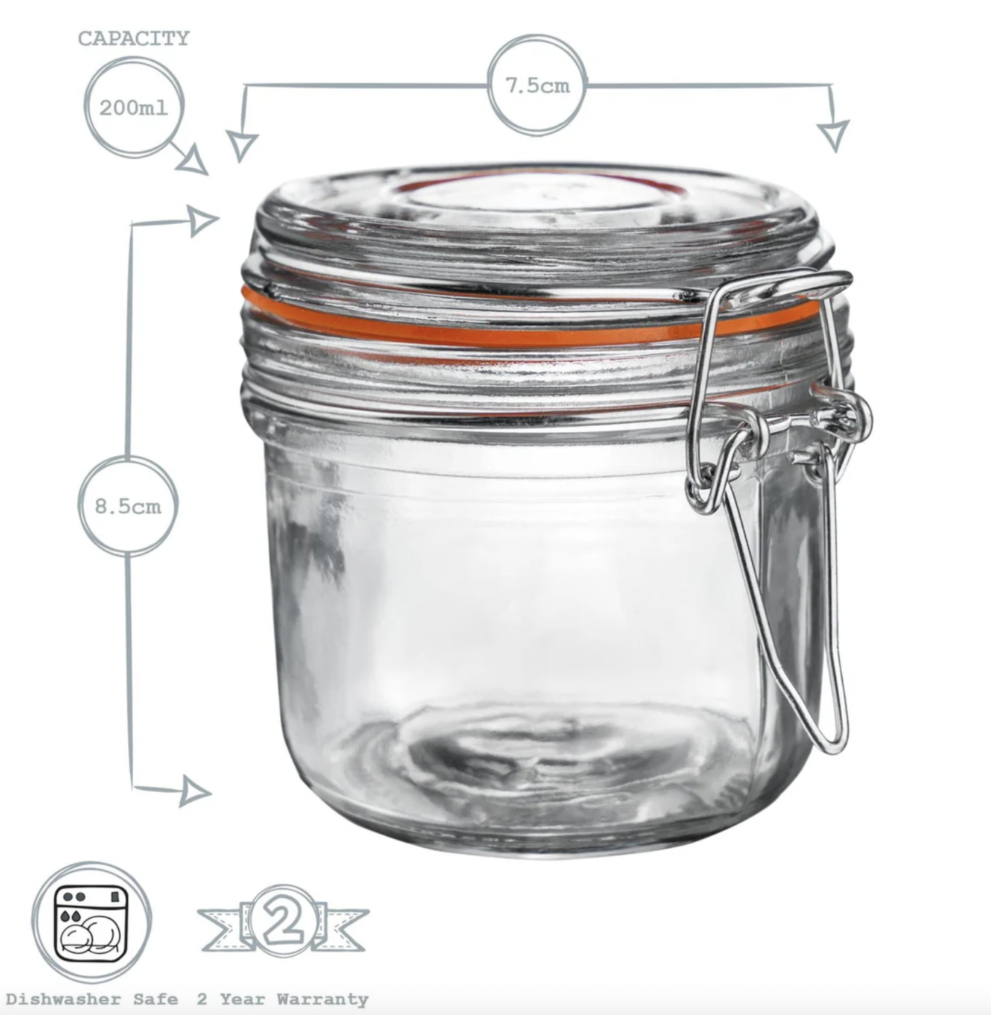 GLASBURK PATENTLOCK Mellan 200 ml - 3