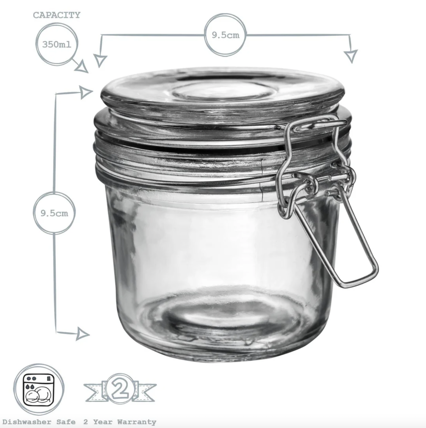 GLASBURK PATENTLOCK stor 350 ml - 4