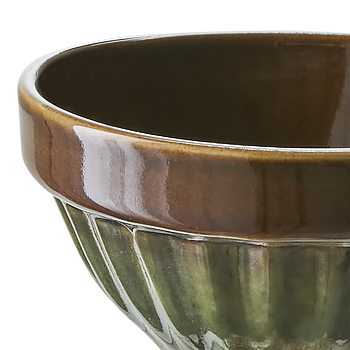 Skål COSTA i keramik – Grön & brun Ø:12,5 H:6cm