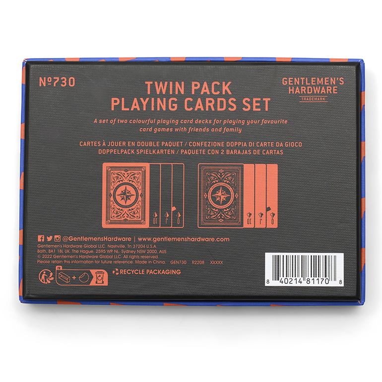 Spelkort 2-pack - set med två kortlekar i en ask - 4