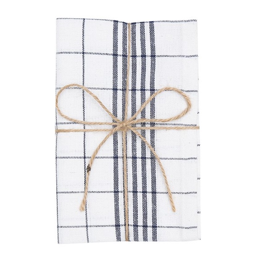 Kökshanddukar ASTRID Recycled OEKO-TEX® – Blå & Vit 50x70cm 2-pack - 3
