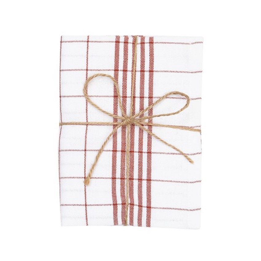 Kökshanddukar ASTRID Recycled OEKO-TEX® – Rost & Vit 50x70cm 2-pack - 4