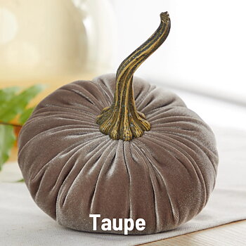 Sammetspumpa Mellan Taupe / Beige - Handgjord Ø≈16cm