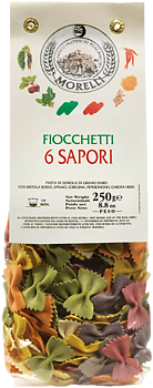Morelli FIOCCHETTI 6 SAPORI – Fjärilsformad pasta i sex smaker 250g