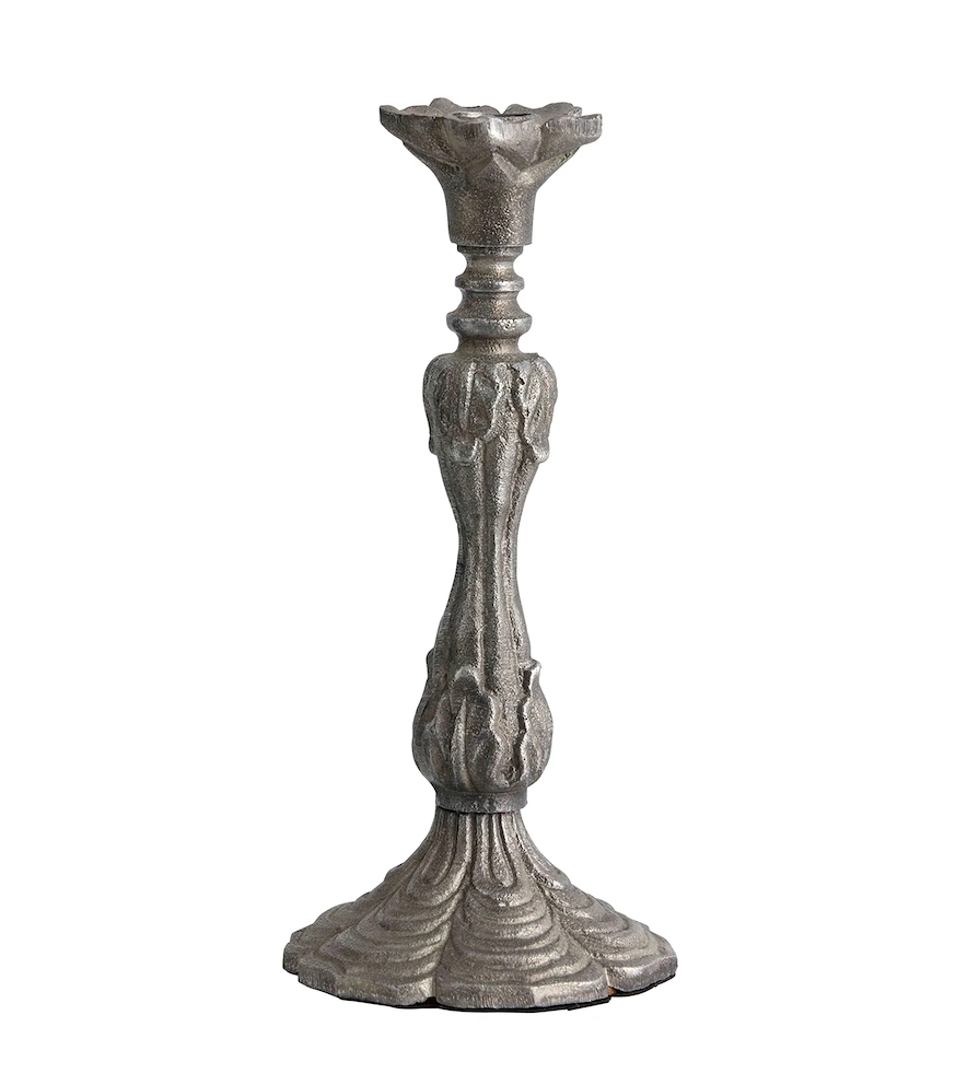 Ljusstake CAVA i antikbehandlad aluminium H:24cm - 2
