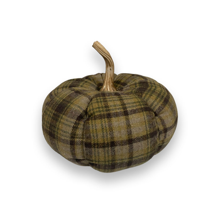 Pumpa Dekoration – Checkers Green 20cm - 3
