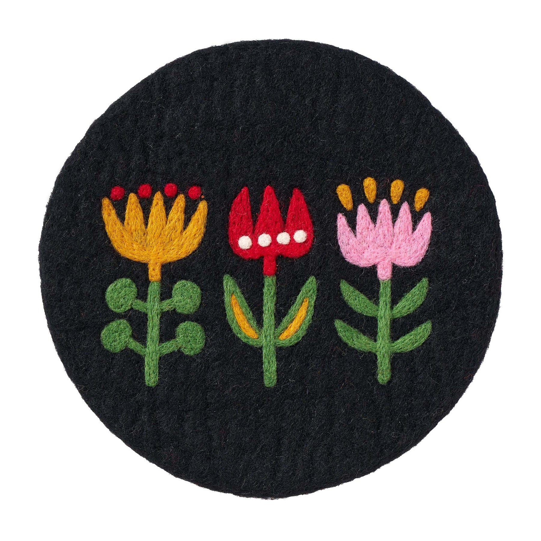 Grytunderlägg Klippan handfiltat i 100% ull – Tulip