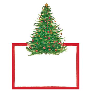 Placeringskort utstansad gran – Glittering Tree 8-pack