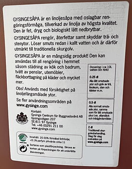 GYSINGE SÅPA ORIGINALET SVANENMÄRKT 5 Liter