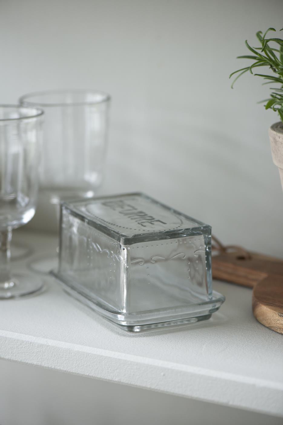 Smörbytta i glas – BEURRE 16x10x7cm - 2