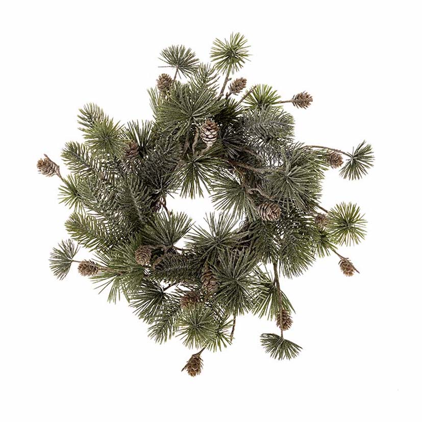 Krans tallris med kottar & is Ø:40cm - 2