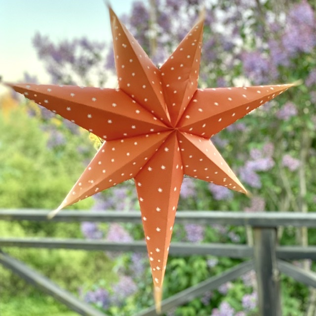 Adventsstjärna – klassisk retromodell i orange 7-uddig 60cm - 11