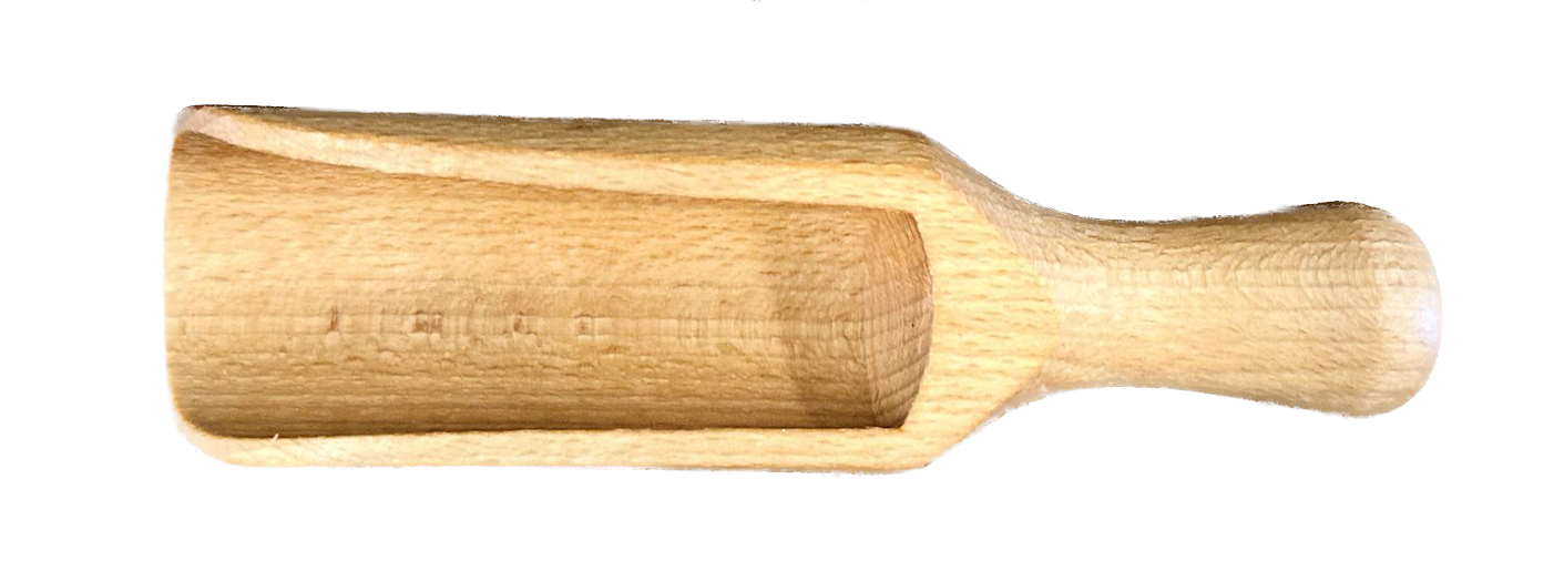 Träskopa i oljad bok 14cm
