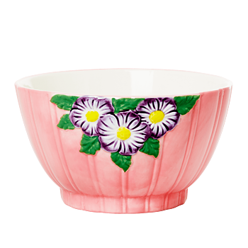 SKÅL KERAMIK ROSA BLOMMOR Ø14,5CM