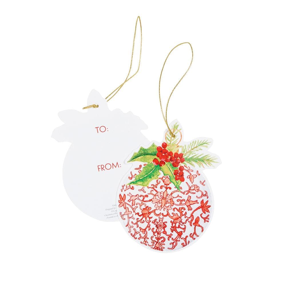 Paketkort utstansad julkula – Porcelain Ornaments 4-pack - 2