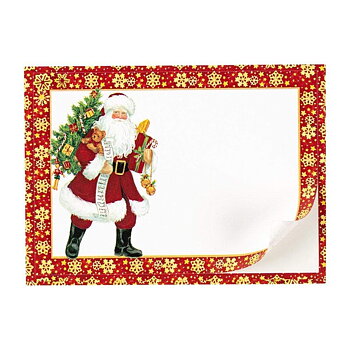 Paketkort självhäftande – Lynn Haney Santa-12-pack