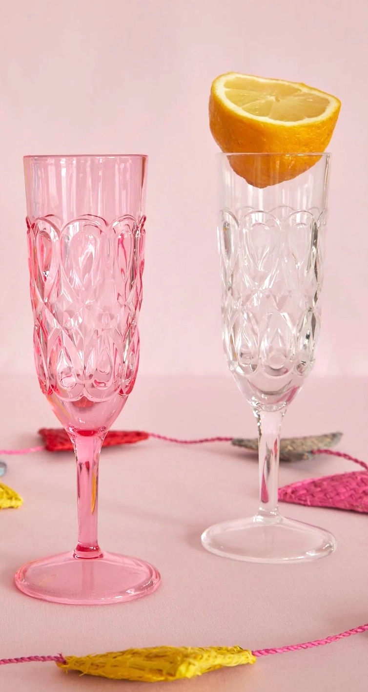 Rice Champagneglas Akryl – Clear Ø6x21cm - 2