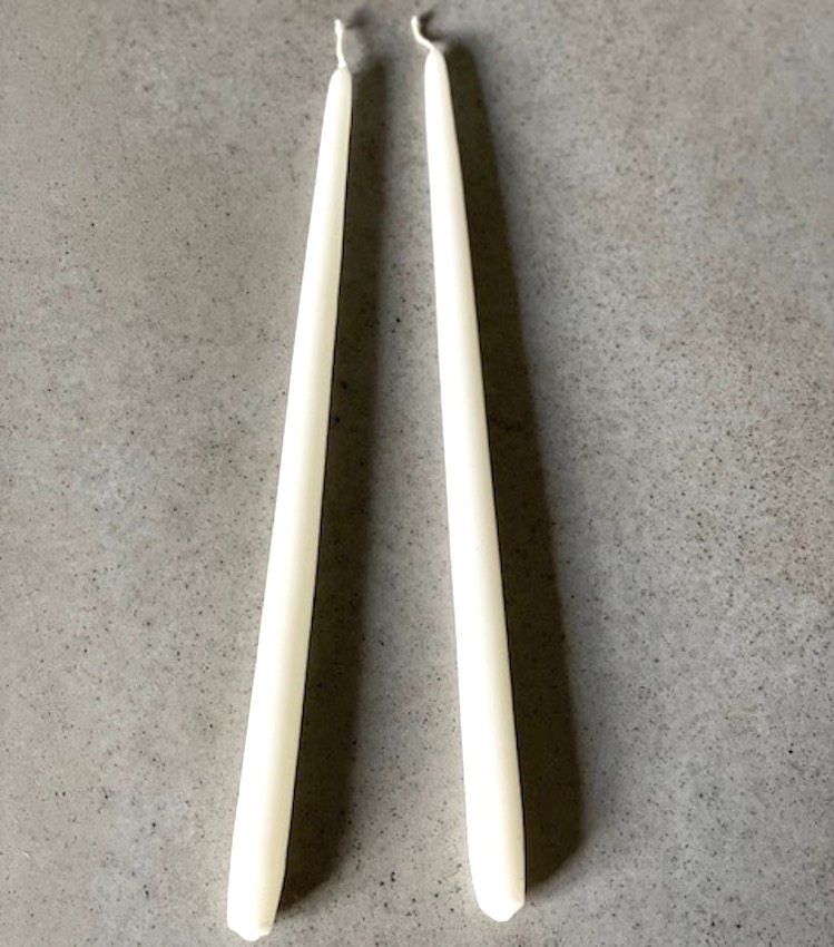 Långa tunna handstöpta antikljus VITA 1,3x25cm 4,5H Pris/par - 3