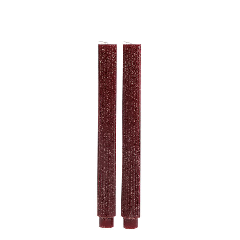 Glimmiga kronljus H26,5/Ø2,5cm – Cherry räfflat 16H 2-pack - 2