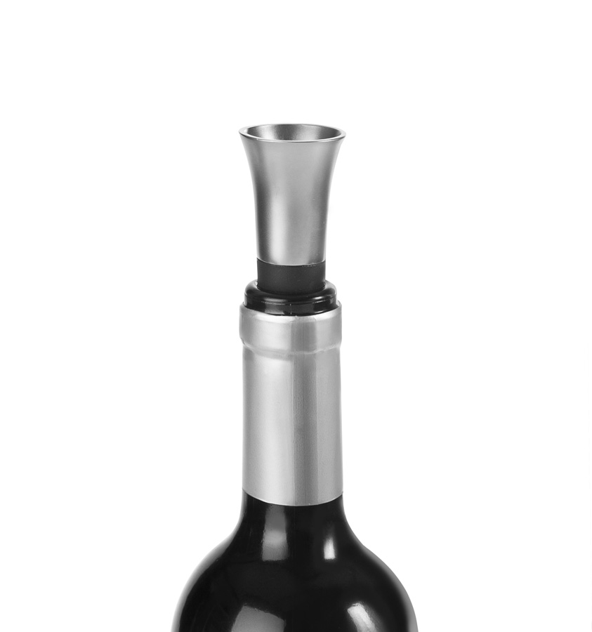 Hällpip för vin / Wine Pourer – stilren i metall & silikon 7,5cm - 2