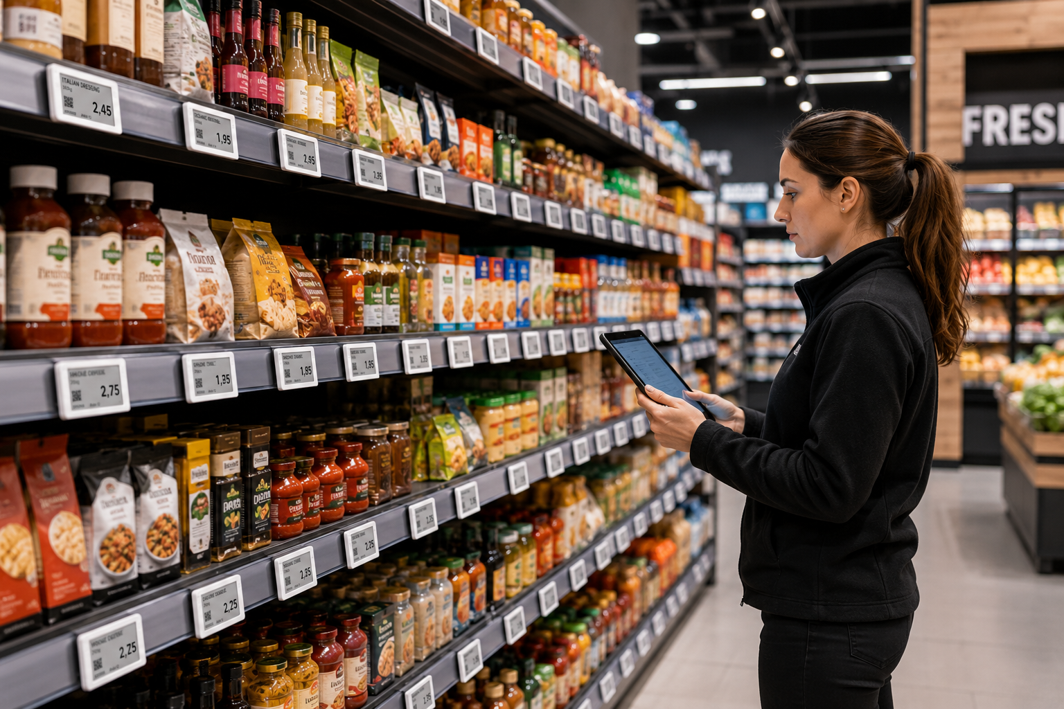 Benefits of Electronic Shelf Labels in retail with digital price labels and store automation