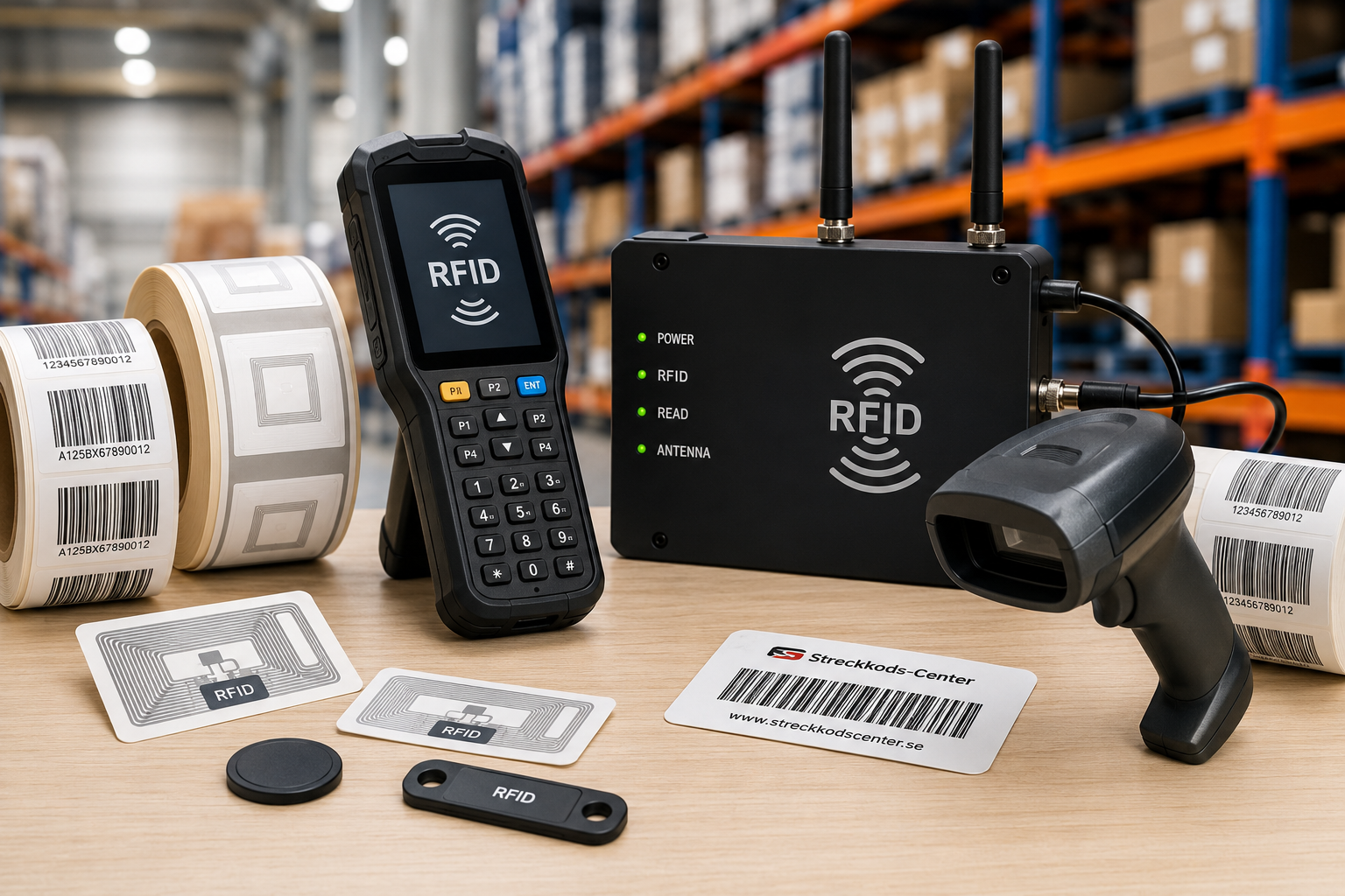 RFID vs barcodes comparison with RFID tags barcode labels scanners and warehouse tracking