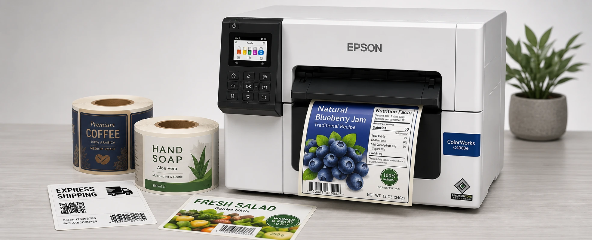 Epson väritarratulostin ammattimaiseen tuotemerkintään