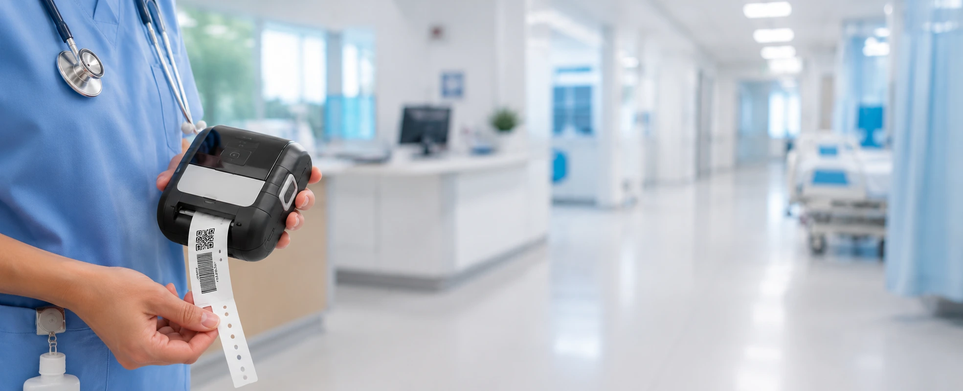 Mobil armbåndsprinter til sundhedssektoren og patientidentifikation