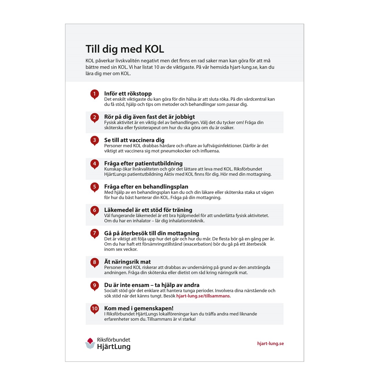 Checklista för dig med KOL