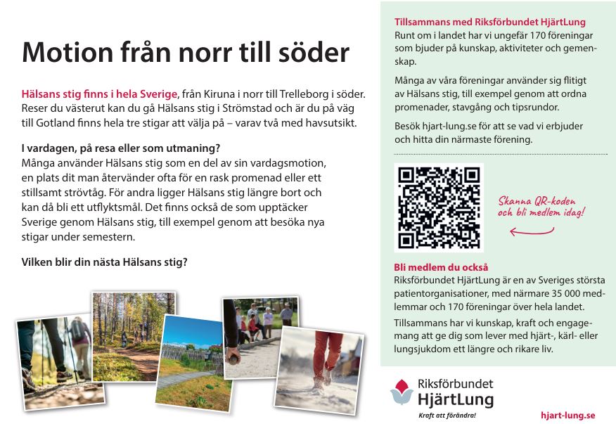 Hälsans stig - Vykort marknadsföring