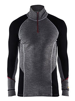 Blåkläder 469917369699 UNDERSTÄLL ZIPTRÖJA XWARM, 100% MERINOULL