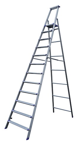 Trappstege Enkelsidig Pro Classic, 12-steg, 2,95m