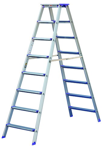 Trappstege Dubbelsidig Pro Classic, 8-steg, 1,95m