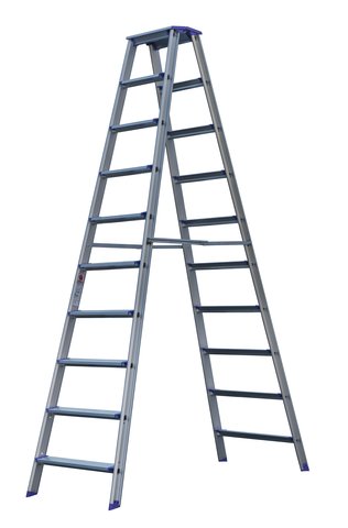 Trappstege Dubbelsidig Pro Classic, 10-steg, 2,45m