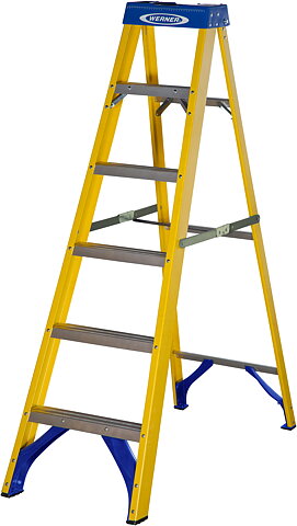 Werner Fiberglass Stepladder 716, 1,67m