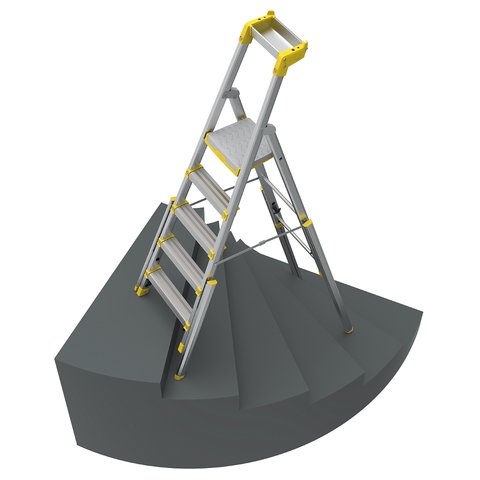 Stairwell Stepladder 55S from Wibe 5steps 1,20m